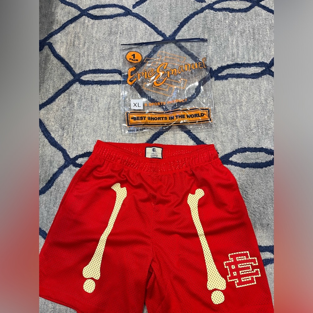 Eric Emanuel Red/orange Bone short - Picture 1 of 9